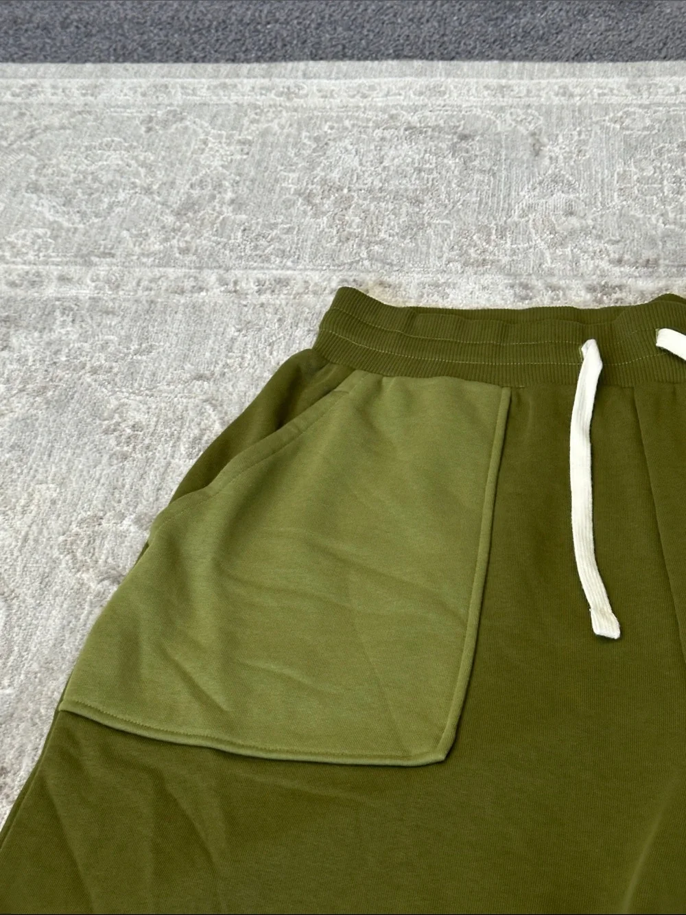 The North Face Men’s Medium Forest Olive Terry Regular Shorts. NWT’s.